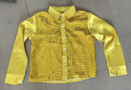 Glänzendes Fasnachtshemd, gelb