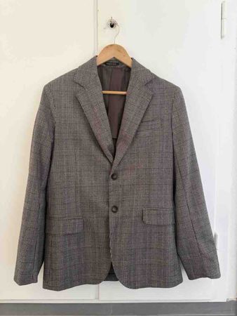 Blazer Doppelgänger Roma Plaid Grey Size 46