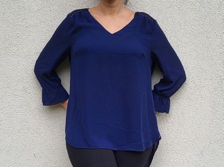 schöne blaue blouse chemisier haut top