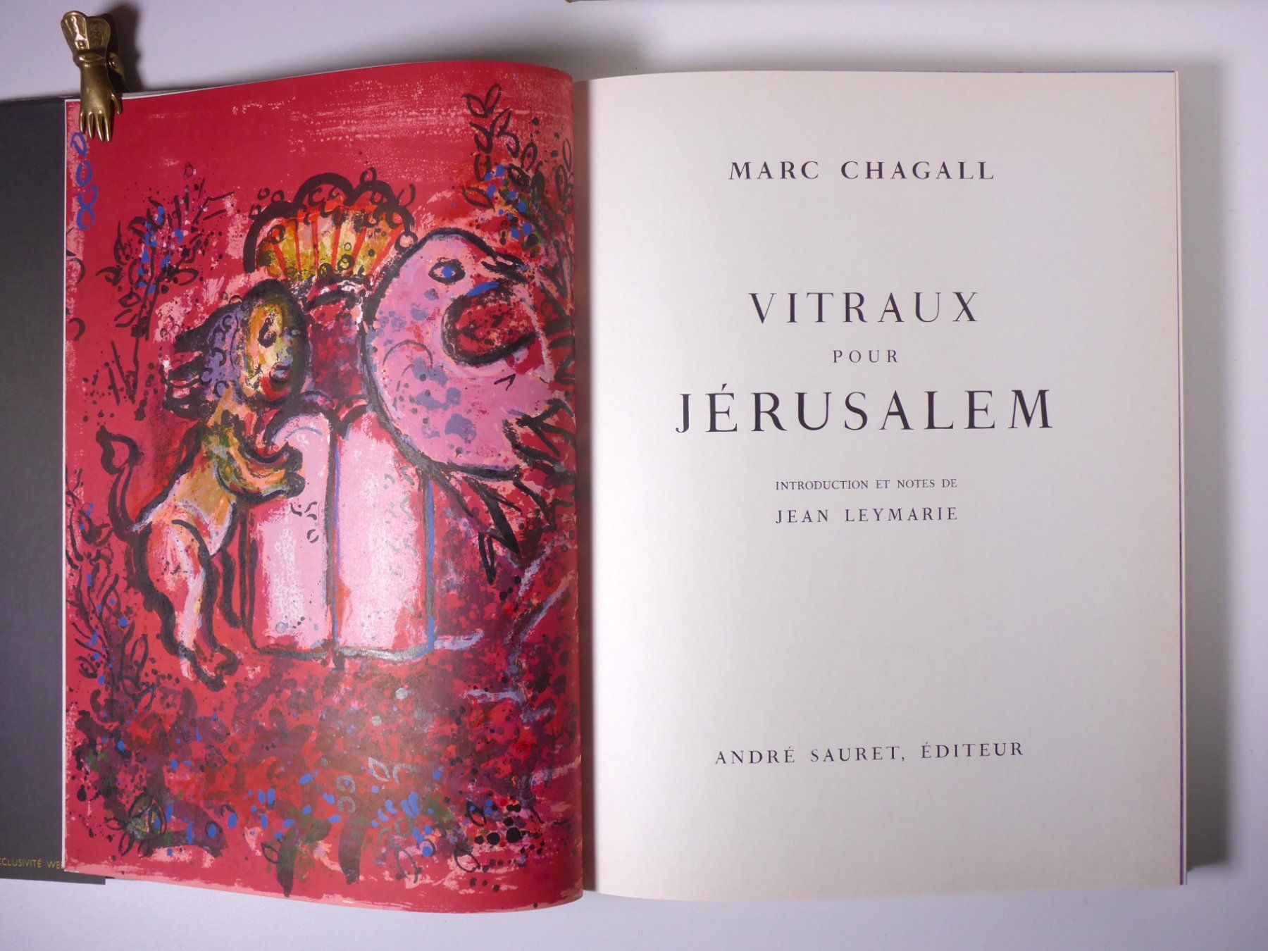 Livres: Marc Chagall: Vitraux pour Jerusalem. Mit 2 O.-Lithos – D'occasion à Erschwil par taglang 2