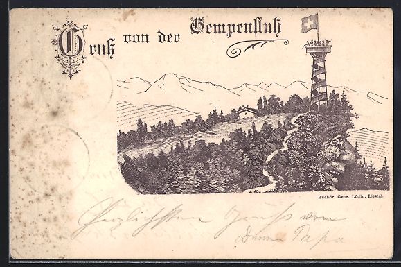 Cartes postales: Litho Gempenfluh, Panorama mit Aussichts – D'occasion à Berlin par bartko-reher