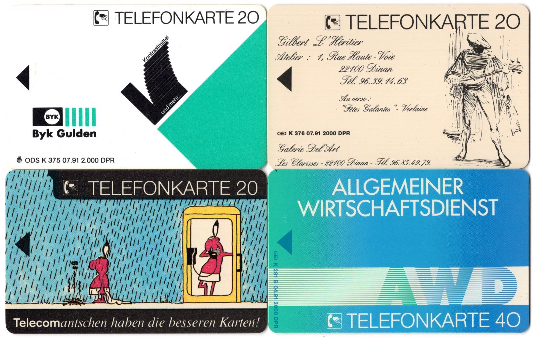 Schede telefoniche: 4 Dummy Telefonkarten aus Deutschland – Usato da Eglisau venduto da Chperfins 1