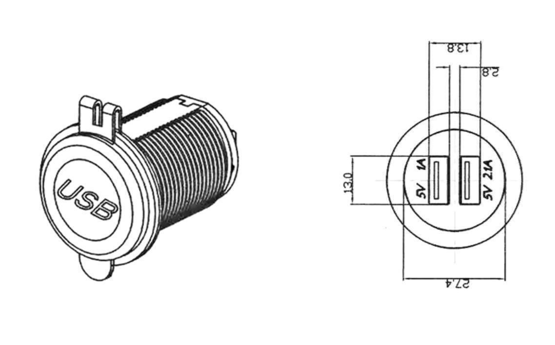 Tutti i ricambio: KFZ - Dual USB-Einbauladebuchse, Rot – Nuovo e nell'imballaggio originale da Wohlen AG venduto da Rianxo 2