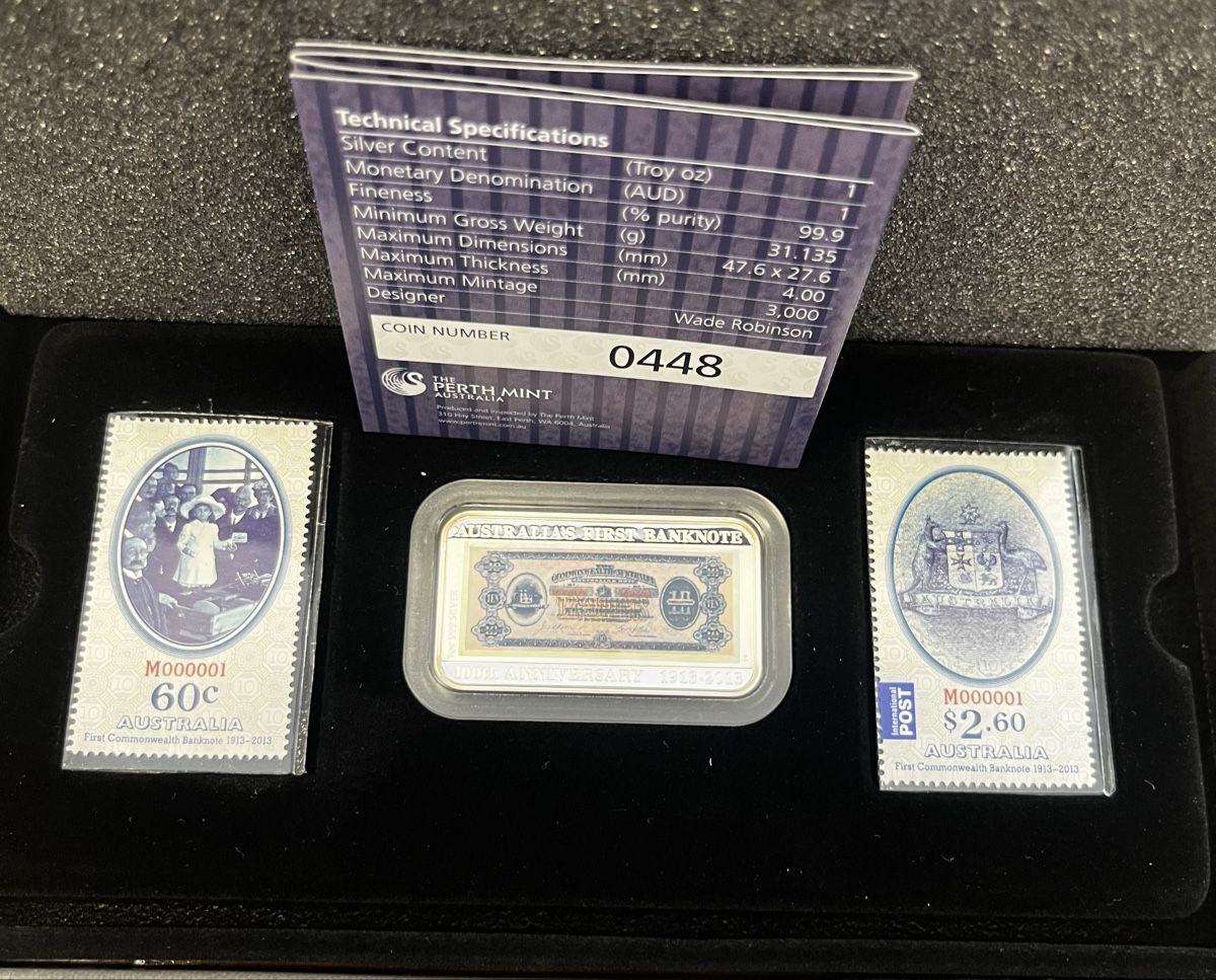 Alle Münzen: Australien 100th Anniversary First Banknote 1oz Silber Proof – Neu (gemäss Beschreibung) aus Safenwil von reppto63 2