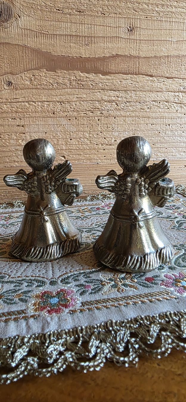 Statuette: 2 Stück Vintage Messing Engel – Usato da Wolfhalden venduto da Nati-Nati 2