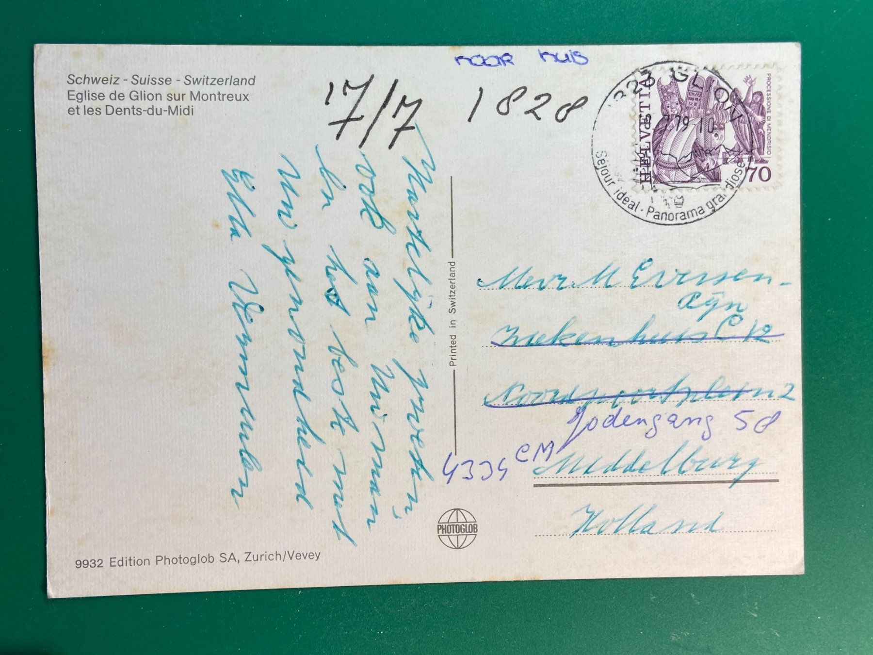 Cartes postales: Eglise de Glion sur Montreux – D'occasion à Steg VS par danwer74 1
