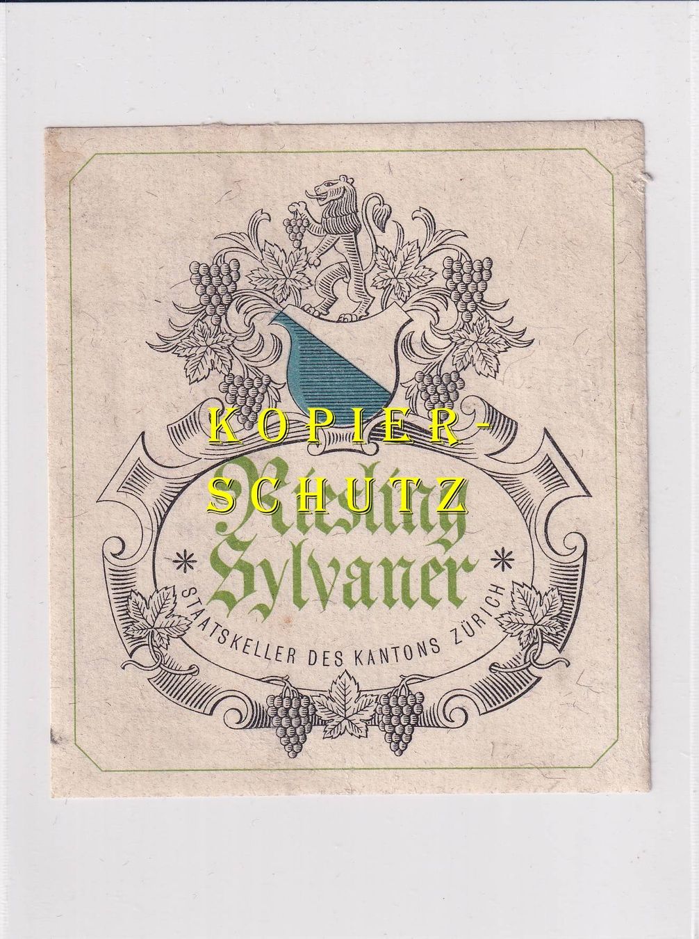 Papier: Etikette - Riesling Sylvaner /bd – D'occasion à Hombrechtikon par Rudolf07