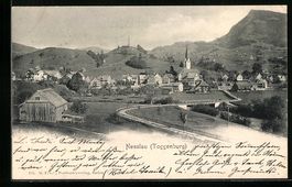 Nesslau / Toggenburg, Ortsansicht mit Ki