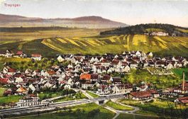 AK THAYNGEN 1917 BAHN BAHNHOF etc.
