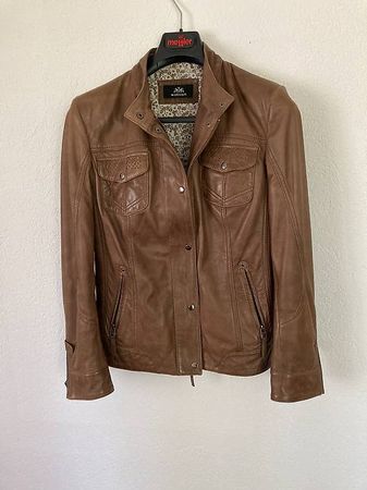 Walbusch Lederjacke, braun, Grösse 42