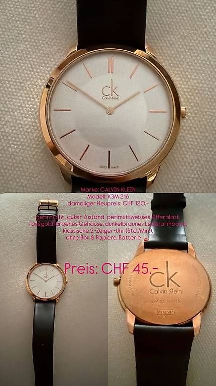 Uhren: CALVIN KLEIN - Modell: K3M 216 – Gebraucht aus Muttenz von Cinolicious