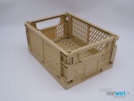 SCHOU Klappbare Aufbewahrungsbox Beige 34 cm