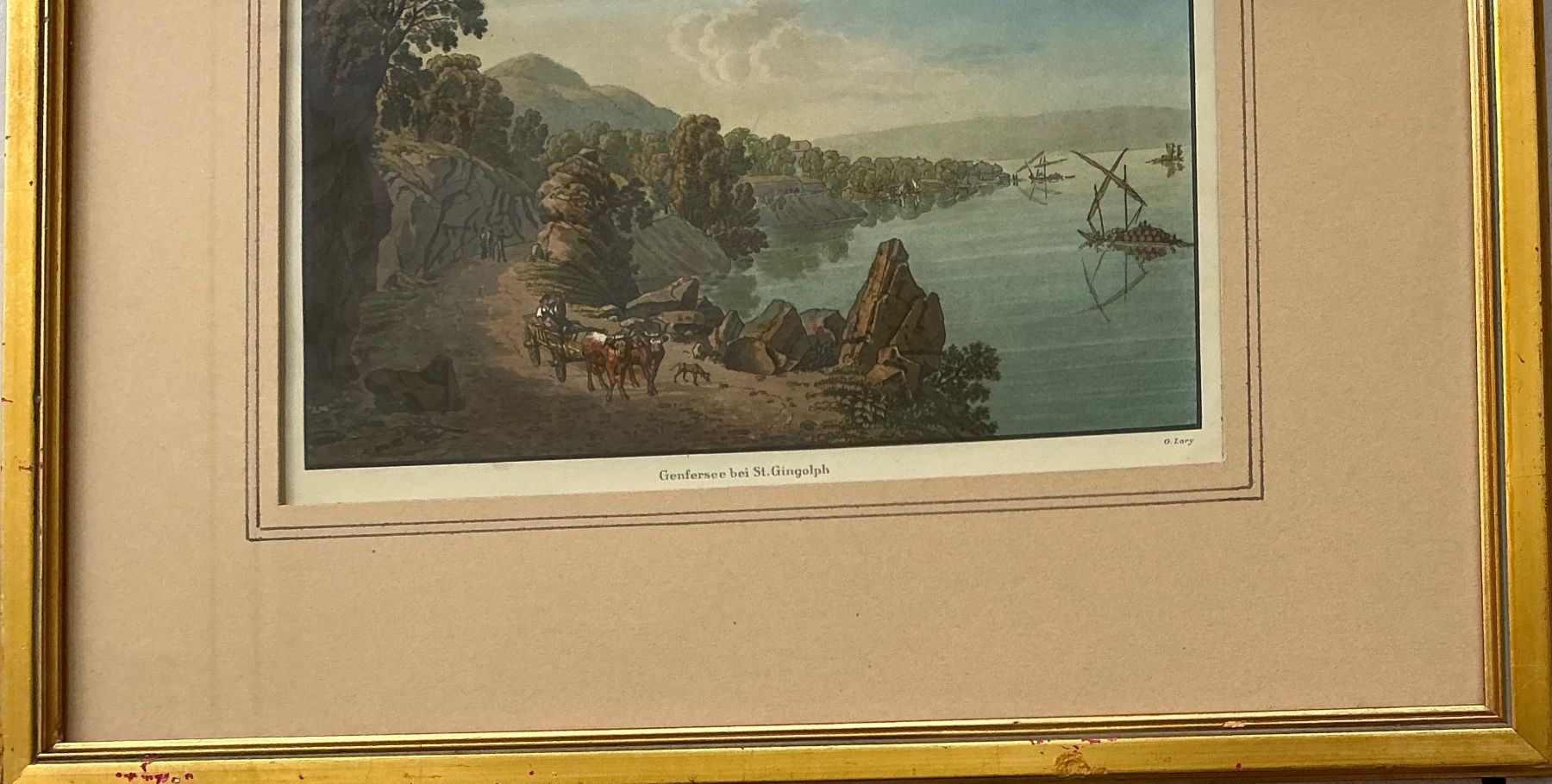 Stiche: Gabriel Lory Aquatint Genfersee bei St. Gingolph – Gebraucht aus Crans-Montana von plainemorte 1