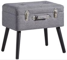 Hocker Koffer grau mit Beinen gebraucht | Xora