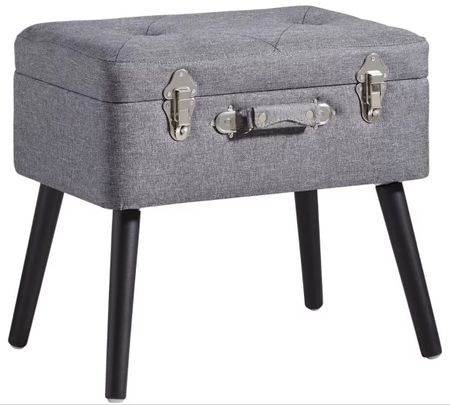 Hocker Koffer grau mit Beinen gebraucht | Xora
