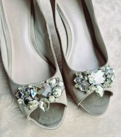 PUMPS PHASE EIGHT 6 37 STRASSSTEINE SCHUHE SATIN LEDER TOP