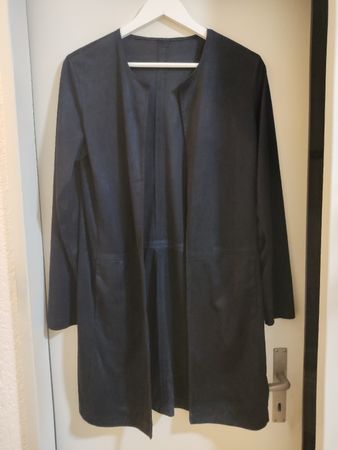 Blazer Gardigan dunkelblau 38 Lederimitat