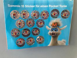 Volle Sammelkarte (15 Stk.) Migros Mania Tonie