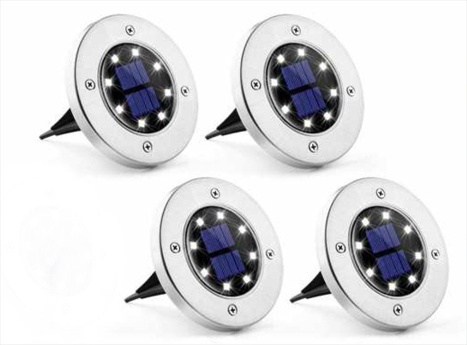 Tutte le decorazioni: LED Solar Boden Leuchte 4er Set mit je 8 LED – Nuovo e nell'imballaggio originale da Oensingen venduto da Liquidations-Shop