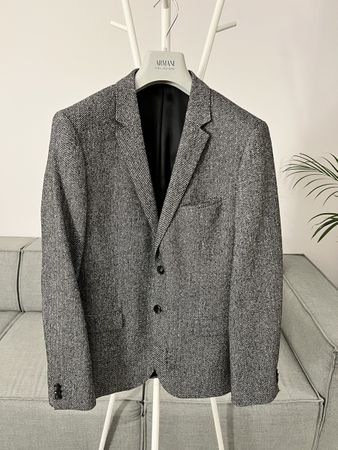 HUGO Herren Blazer - schwarz melliert - Grösse 48