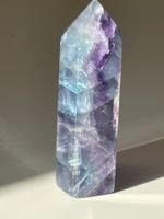 Regenbogen-Fluorit Säulen  | Mineralien Stufe