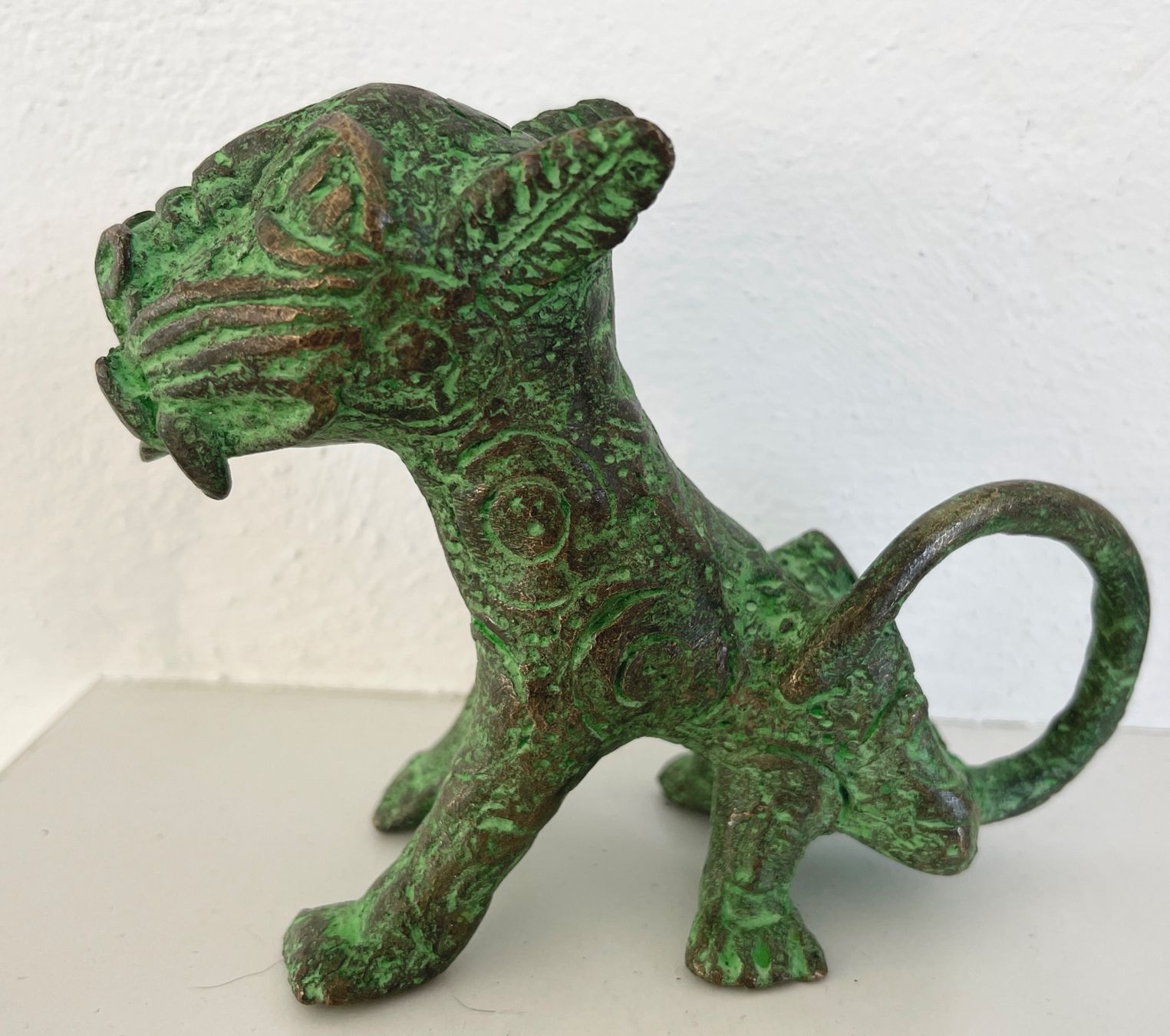 Sculture & Statue: feiner alter Leopard Bronze Benin Höhe 9,5 cm – Usato da Rüthi (Rheintal) venduto da Kunsthaus777 1