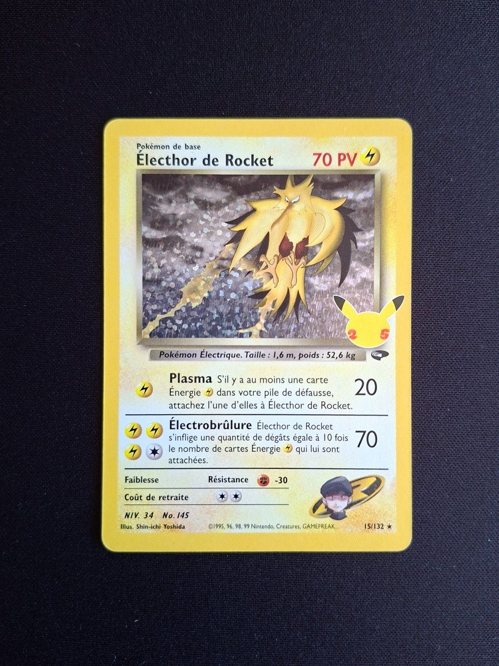 Pokémon Carte collezionabili: Pokémon Electhor de Rocket 15/132 Célébration 25ans FR. – Nuovo (secondo la descrizione) da Valeyres-sous-Rances venduto da gegg