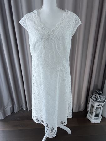 Madeleine Kleid, Gr. 42, Weiss, Sommerlich leicht!