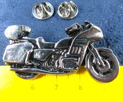 MOTORRAD GROSS SILBRIG 3D-OPTIC 2NÖÄGEL PIN GEPRÄGT GROSSS