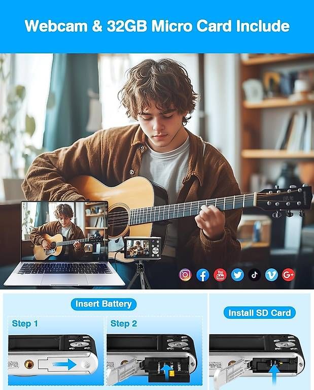 Fotocamera: 4K Digitalkamera 48MP Autofokus – Nuovo (secondo la descrizione) da Kreuzlingen venduto da Best-Deal-Oase 6