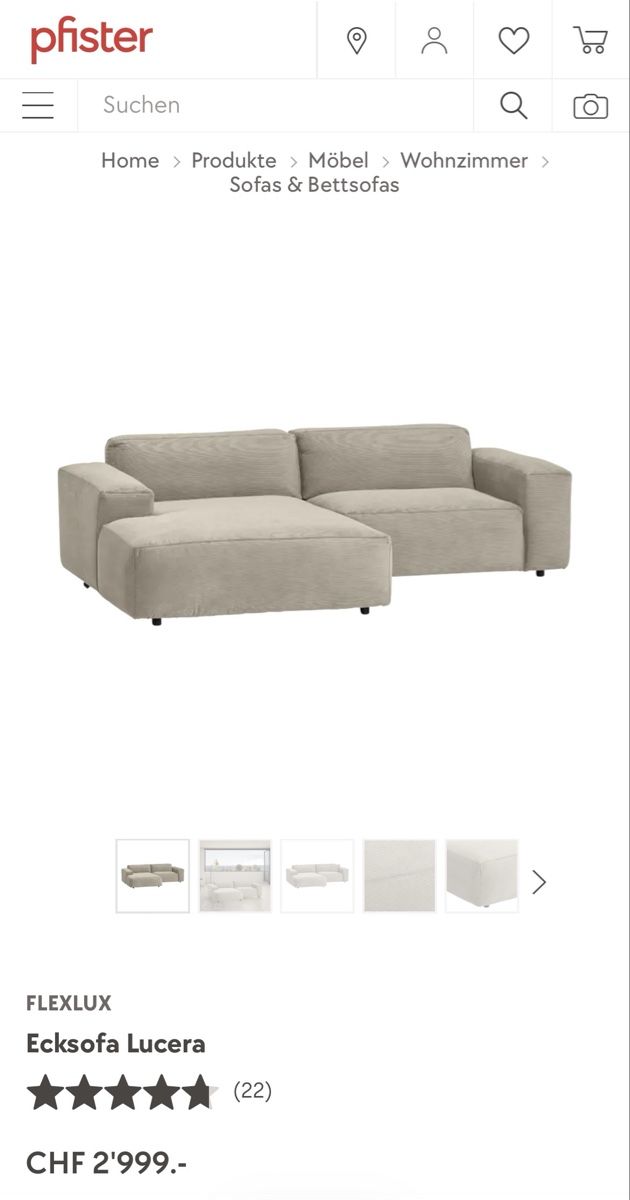Pfister Divani: Ecksofa Lucera (Möbel Pfister) – Usato da Olten venduto da noellealisha 3