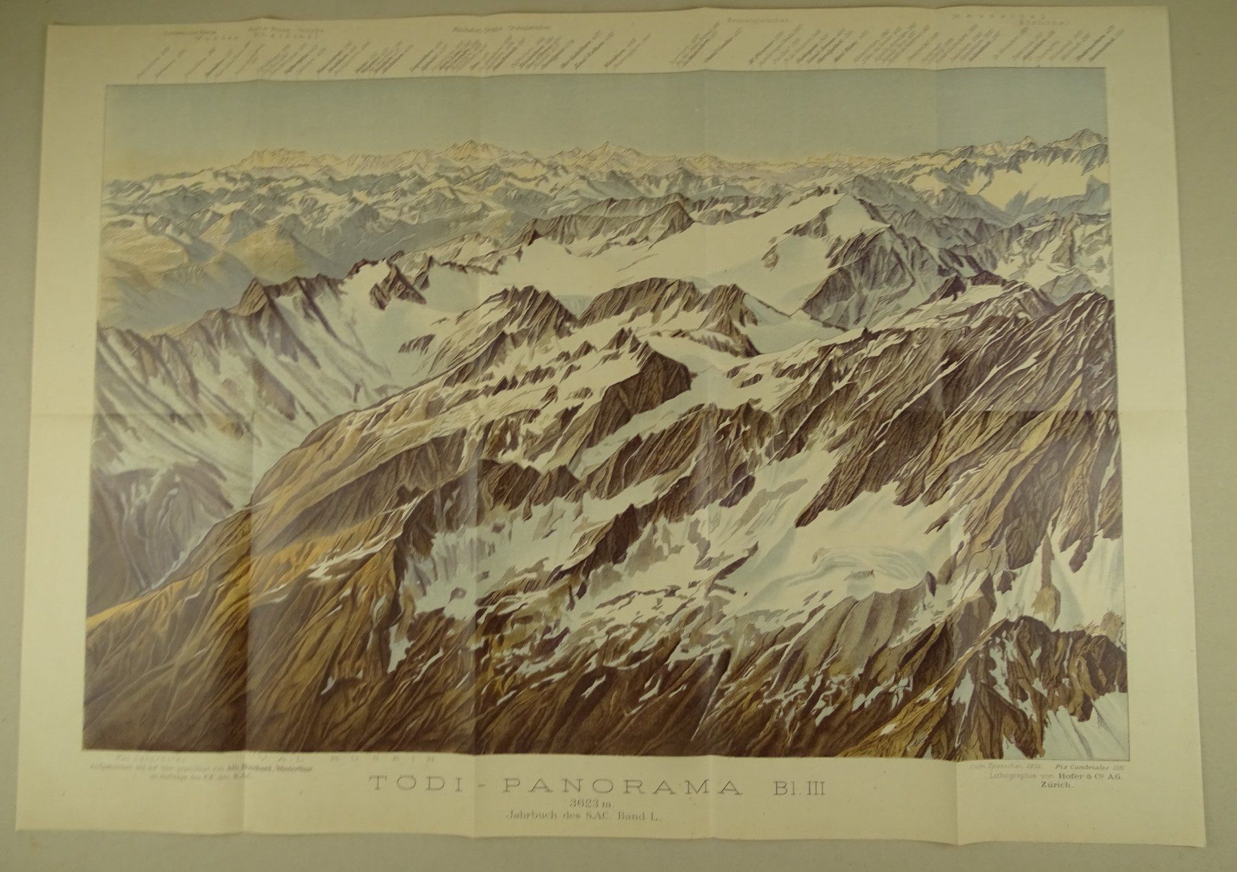 Libri: TÖDI PANORAMA, 2 BLÄTTER – Usato da Grüningen venduto da Kartensammler 2