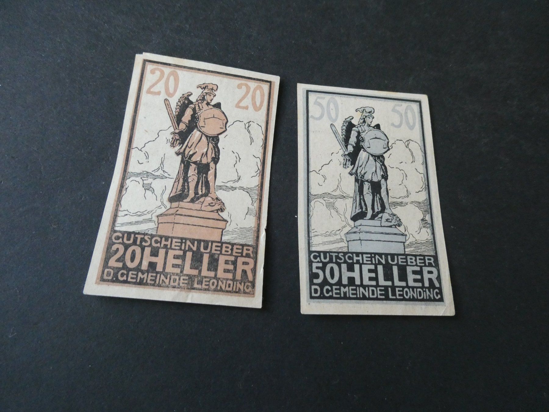 Banknoten: Oesterreich, Leonding  - Notgeldscheine – Gebraucht aus Hinterforst von Rohusri