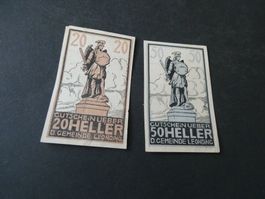 Oesterreich, Leonding  - Notgeldscheine