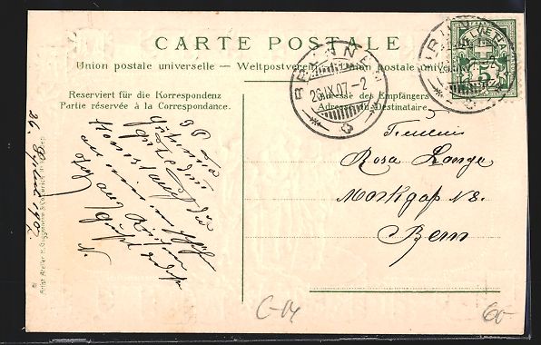 Cartoline postali: Litho Rütli, Rütlischwur mit Schweizer – Usato da Berlin venduto da bartko-reher 1