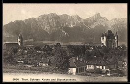 AK Thun, Schloss, Kirche und Stockhornkette