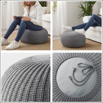 Bodenkissen SANDARED (IKEA) grau, 56 cm Kaufen auf Ricardo