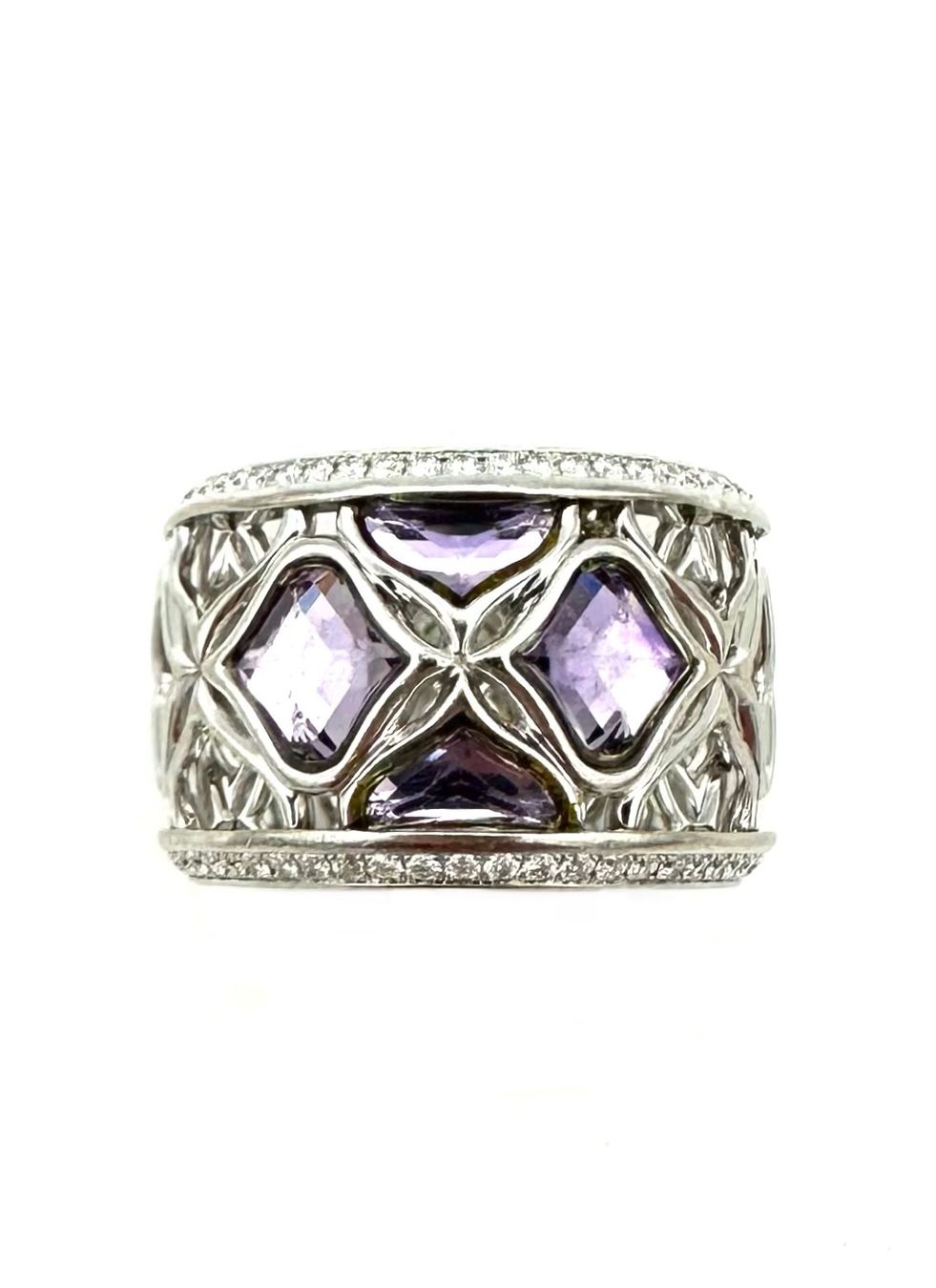 Chopard Ringe: CHOPARD. Bague "Impériale" or blanc, améthystes et diamants – Gebraucht aus Renens VD von Diademe.sarl