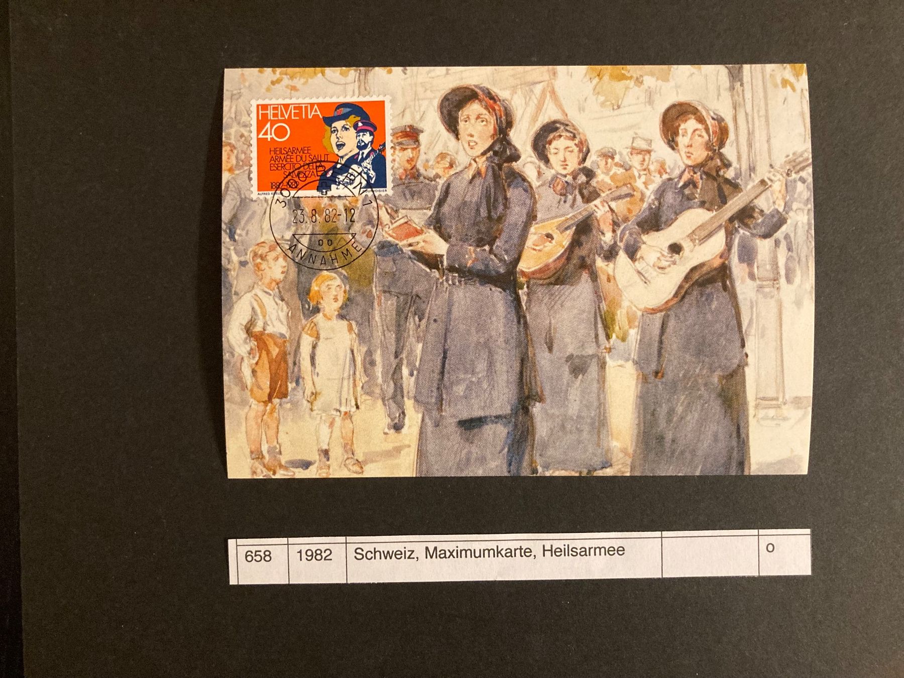 Tutti i francobolli: Schweiz, Maximumkarte, Heilsarmee – Usato da Domat/Ems venduto da Lareina2015