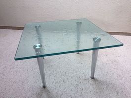 Tisch klein, Glastisch quadratisch