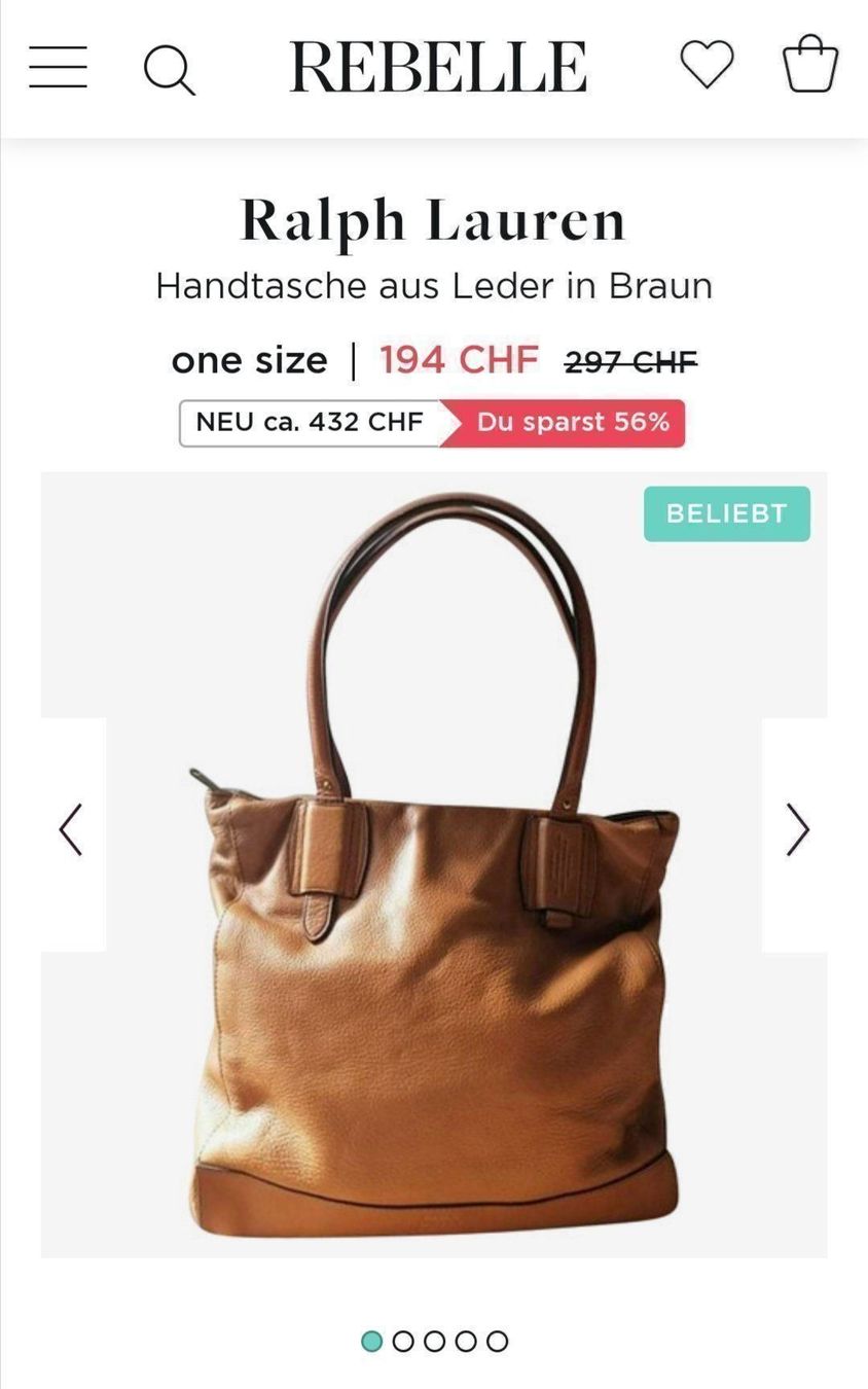 Ralph Lauren Taschen für Damen: Handtasche Ralph Lauren in braun – Gebraucht aus THALWIL von Catorra 5
