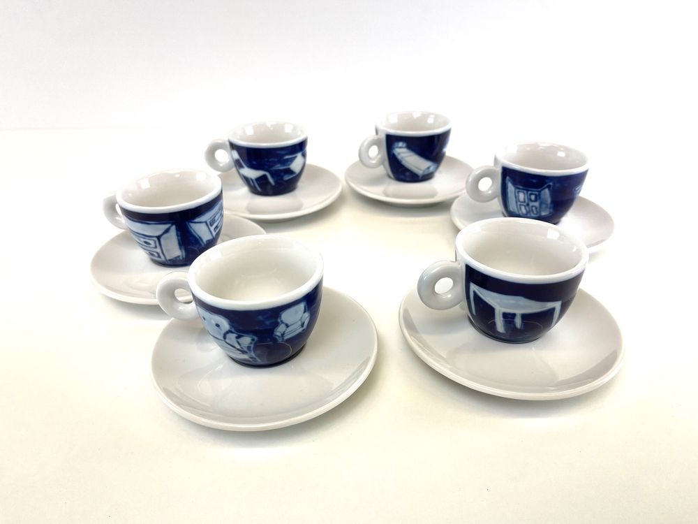 Collection Illy Amici Pedro Almodovar 2007 – 6 Tasses à Espresso Complètes, Rareté, état Neuf Ou Presque
