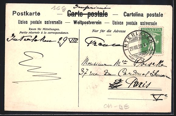 Cartes postales: Interlaken, Restaurant Waldhaus Beatush – D'occasion à Berlin par bartko-reher 1