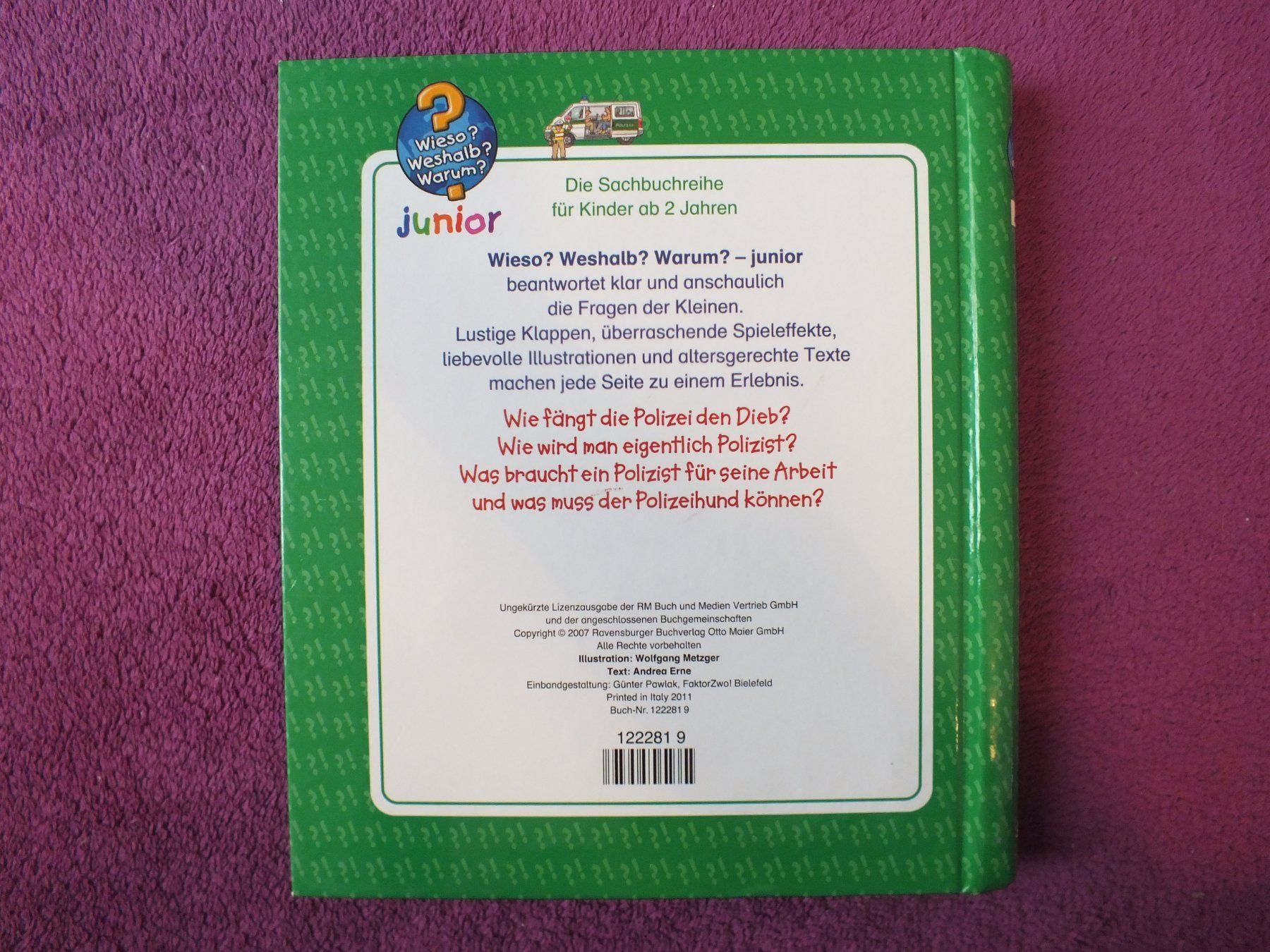 Libri: Wieso Weshalb Warum Junior Buch - Die Polizei – Usato da Müllheim Dorf venduto da Seeeule01 9