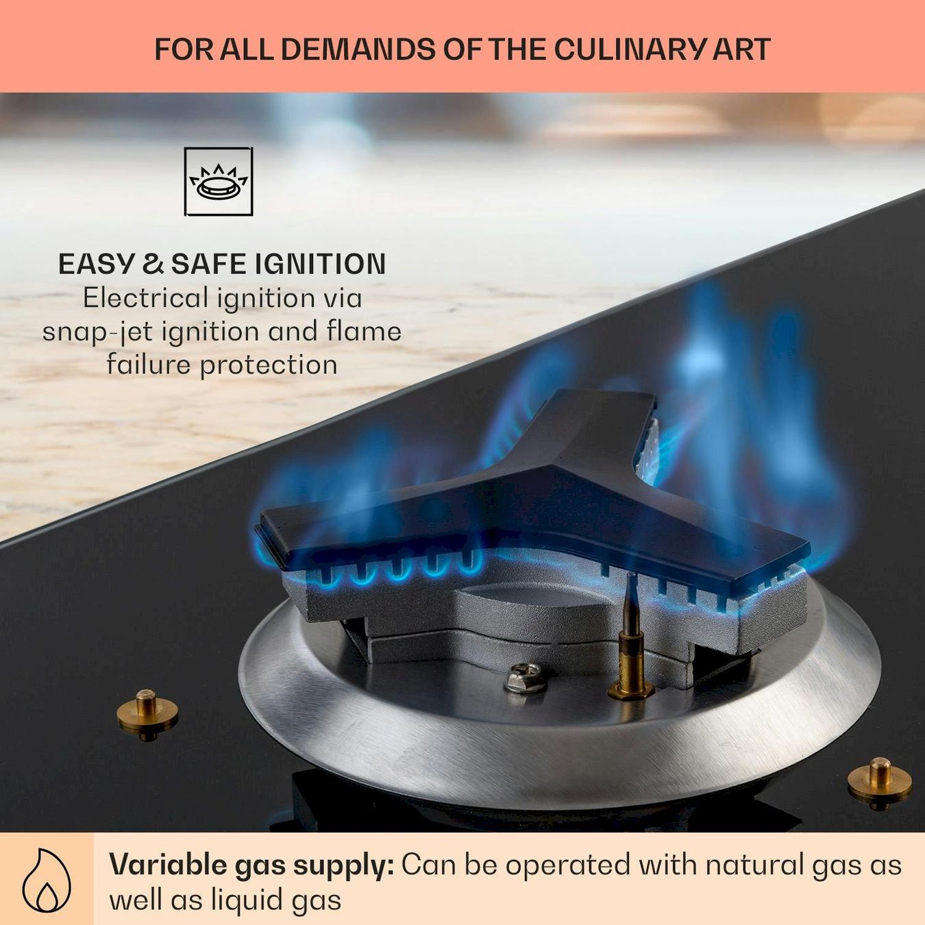 Cuisinières: Klarstein Gaskochfeld 60cm 4-flammig – Neuf avec emballage d'origine à Bottighofen par zaap 4