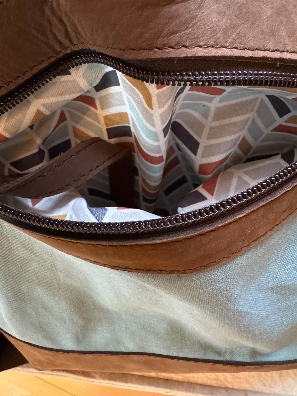 Zaini: Roll-Top Rucksack blaugrün mit braunem Leder – Nuovo e nell'imballaggio originale da Stäfa venduto da Mofi8712 6