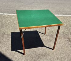 Spiel- und Kartentisch grün, klappbar, Holz, guter Zustand
