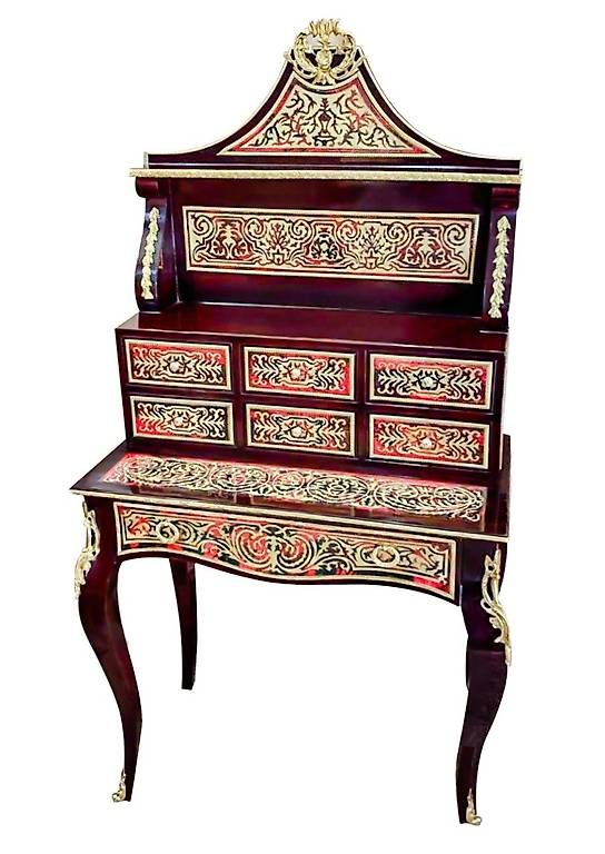 Schreibtische: Secrétaire style André Charles Boulle, – Gebraucht aus geneve von louisart