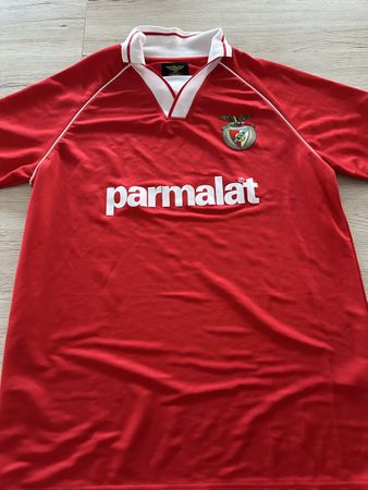 Maillot Benfica vintage, Parmalat, Taille L, Rouge⚽️