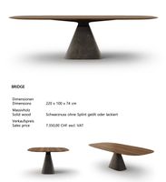 Design-Tisch: Mobimex Bridge 220x100 cm (Nussbaum)